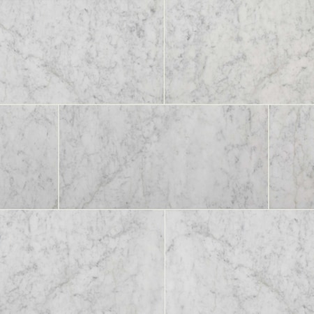 Msi Carrara White 12" X 24" Polished Marble Floor And Wall Tile, 6PK ZOR-NS-0058